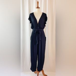 Free People Black Flowy Jumpsuit